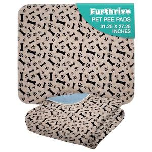 Furthrive Washable Pee Pads for Dogs with Pheromone Attraction, Reusable Puppy Pads, Waterproof Non-Slip Training Pad, 31.25 × 27.25 in, Pet-Friendly for Crates, Apartments, Puppy Supplies (One Unit)