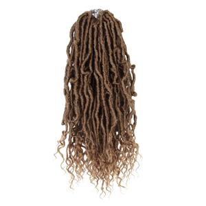 BOHOBABE Faux Locs Crochet Hair 14 Inch, Boho Soft Crochet Locs with Curly Ends, Short Bohemian Goddess Locs Crochet Braids for Black Women (6 Packs, 27#) (27#(Honey Blonde))