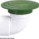 NDS 420C Pop-Up Drainage Emitter, fits 3-Inch and 4-Inch Sewer and Drain Fittings, Works with Drainage Systems Including Catch Basins and Channel Drains, Green