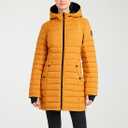 Hfx Womens Hooded Easy-on + Easy-off Lightweight Puffer Jacket, Mustard, Small