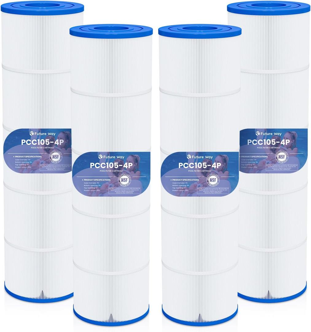 Future Way CCP420 Pool Filter Cartridges Replacement for Pentair Clean & Clear Plus 420, Replace Pentair R173576, Pleatco PCC105-PAK4, 420 sq.ft, 4-Pack