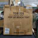TOBTOS UPF 50+ Pop Up Beach Tent, Easy Set Up Beach Umbrella, Sun Shelter for 2-3 People UV Protection Portable Sunshade, Baby Canopy Cabana, Lightweight with Carry Bag
