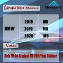 Front Bumper Lip Splitter Spoiler Fit for BMW M5 F90 2018 2019 2020 Gloss Black 3pcs M Style Air Chin Body Kit Exterior Accessories