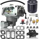 FH641V 15004-0760 Carburetor Compatible with Kawasaki FH661V FH721V FH751V FH601V FX801V FX850V 19-29 Hp Engine Replaces 15004-7029 15004-1008 with 49065-0724 Oil Filter & Fuel Pump