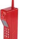 Vintage Brick Phone Prop, Old School Pagers and Beepers, 90s Fake Cellphone for Home Living Room Decoration (Red)