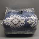 VK VK·LIVING Machine Washable Rug 8'x10' Vintage Design Washable Area Rugs with Non Slip Rugs for Living Room Bedroom Traditional Woven Rug Carpet Stain Resistant Home Decor Office Boho Rug (Navy)