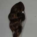 SOFEIYAN 14" Ponytail Extension, Short Wavy Claw Clip in Ponytail Hair Extension Synthetic Hairpieces Dark Brown/Golden Auburn Layered Natural Fluffy Curly Drawstring Ponytail Hair Piece for Women