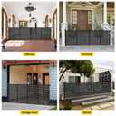 Reinforced 42 Extra Tall x 80 Wide Retractable Baby Gates with Rods to Prevent Crawling Through, Extra Tall Pet Gate for Large Openings Indoor Long Mesh Dog Gate for Stairs and Doorways, Black