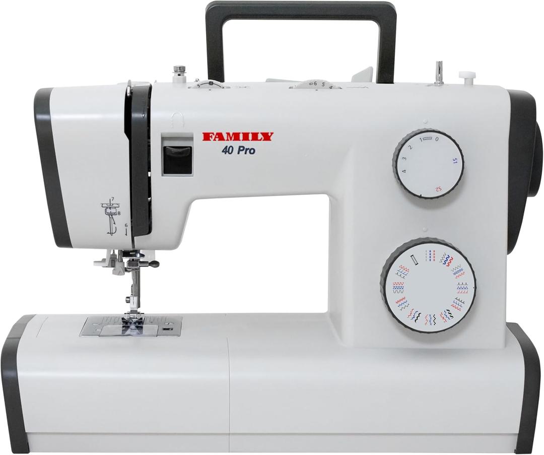 FAMILY 40| Sewing Machine for Beginners and Pros with Top Loading Bobbin (Horizontal Rotary Hook), 113 Stitch Applications, 32 Built-in Stitches, Accessory Kit, Foot Pedal, Extension Table