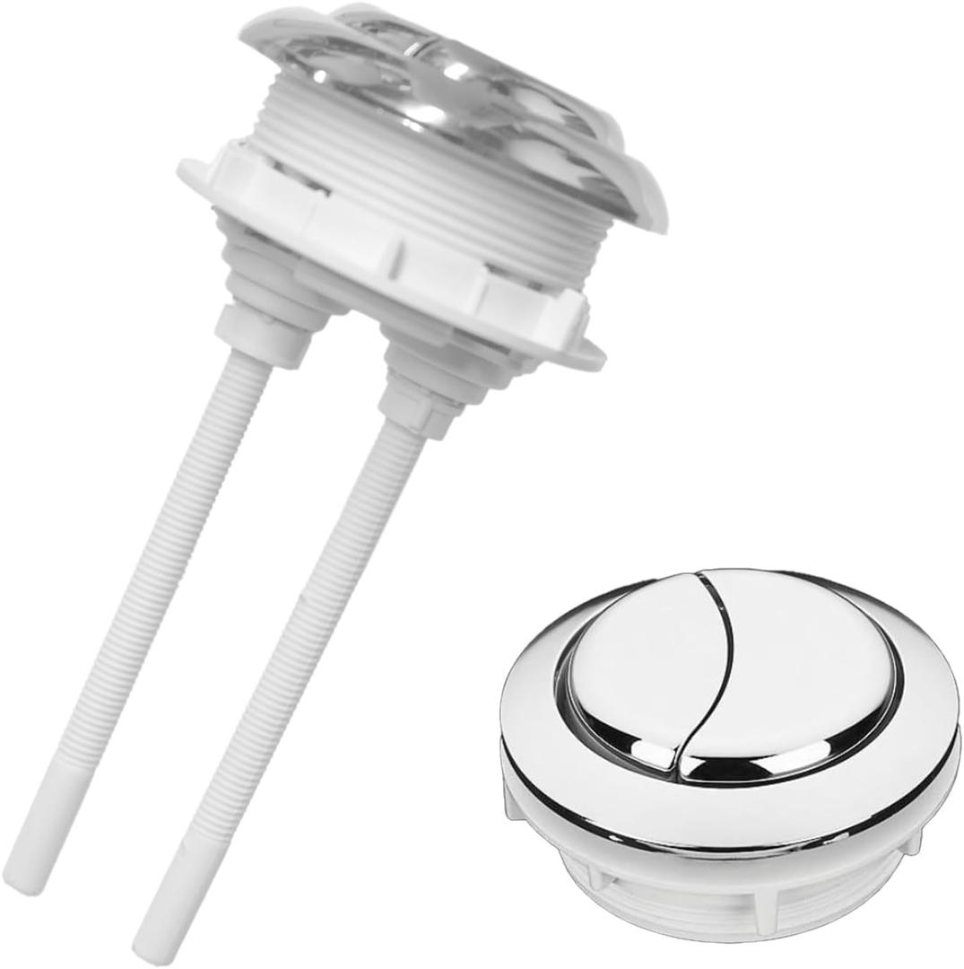 58mm/2.3" Toilet Tank Push Button Thread Diameter Dual Push Flushing Button Adjustable Toilet Water Tank Button,for Glacier Bay Aquasource,for TOTO,for American Standard for, KOHLER