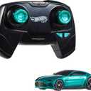 Hot Wheels RC Toy Car, Aston Martin Vantage, 1:64 Scale, Battery-Powered, Remote-Control Race Vehicle, Race On- & Off-Track, Booster Button for Speed