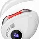 Professional LED Red Light Gua Sha Massager, 9-Level Adjustable Face and Neck Sculptor for Skin Firming, Jawline Contouring & Serum Absorption, Portable Metal Facial Skincare Tool - White
