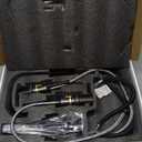 Matte Black Bathroom Faucet 8 Inch Widespread Bathroom Faucet, Bathroom Faucet for Sink 3 Hole, Waterfall Bathroom Faucet Two Handle Vanity Faucet with Pop-up Drain and cUPC Supply Lines