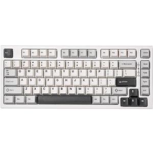 YUNZII YZ75 75% Hot Swappable Wireless Gaming Mechanical Keyboard, RGB Backlights, BT5.0/2.4G/USB-C, Dye Sub PBT Keycaps for Linux/Win/Mac(Gateron G Pro Yellow, White)