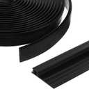 Pushglossy 28 ft Vinyl Sliding Screen Door Bug Seal Strip Adjustable Width 3/4" to 1-3/8" Bug Strip Screen Door Weather Stripping Side Insect Draft Stopper Seal for Window Patio Frame Filler(Black)