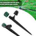 Anti-Drop Drip Irrigation Emitters for 1/4" Drip Tubing,5.5" Stake with Adjustable Automatic Irrigation Drippers for (4-7mm) Garden Watering System. (50pcs-360 Degree Drip)
