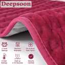 Deepsoon Heating Pad,Electric Heating Pads for Back,Neck,Moist Heating Pad for Abdomen Shoulder Knee Legs,Dry/Moist Heat&Auto Shut Off,Mother's Day Birthday for Men and Women,Burgundy,24x12 Inch
