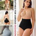 Nebility Tummy Control Underwear for women High Waisted Shapewear Butt Lifting Panties Body Shaper Girdle (X-Large, Black)
