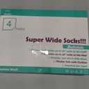 Bulinlulu Extra Width Socks for Swollen Feet-4 Pairs Hospital Grip Socks,Bariatric Socks,Diabetic Socks for Women Men 13-15 (One Size, Dark Navy)