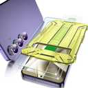 Fotbor [2+3 Pack for Samsung Galaxy S24 Screen Protector and Camera Lens Protector, [Dust-Free] Easy Installation, Fingerprint Unlocking Support, 6.2 inch Tempered Glass, Case Friendly HD Clear