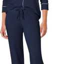 Amazon Essentials Women's Long Sleeve Cotton Modal Pajama Set, Loungewear with Full-Length Bottom, XL