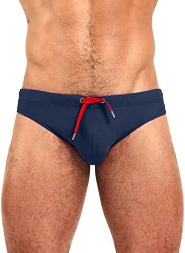 MIZOK Men's Swimwear Bikini Swimming Briefs Drawstring Swimsuits Board Surf Shorts Trunks M