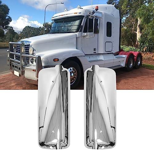 Grandroad Auto Chrome Door Mirror Covers Pair Set Fit for 1996-2004 Freightliner Century Columbia Trucks, Left Driver and Right Passenger Side