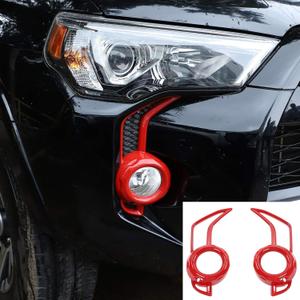 Front Fog Light Cover Trim Accessories Fit for 2014-2023 Toyota 4runner SR5/TRD Pro (Red)