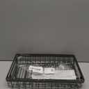 Sakugi Fruit Basket for Kitchen Counter - 2-Tier Fruit Bowl with Removable Banana Hanger & Handles, Rustproof Fruit Holder for Kitchen, Living Room, Bathroom, 13.4"8.7"11.7", Black