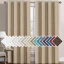 H.VERSAILTEX Linen Blackout Curtain 84 Inches Long for Bedroom/Living Room Thermal Insulated Grommet Linen Look Curtain Drapes Primitive Textured Burlap Effect Window Drapes 1 Panel - Heather Beige (52"W x 84"L (Pack of 1), Heather Beige)