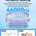 JeaTone Ultrasonic Jewelry Cleaner 46kHz Sonic Cleaner for Rings, Glasses, Retainers, Dentures, Watches & More, 304 Stainless Steel 20oz Tank (White)
