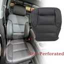 Priprilod Jet Black Non Perforated Leather Driver Bottom and Foam Cushion Replacement Seat Fit for Chevy Silverado GMC Sierra 1500 2500HD 3500HD 2014 2015 2016 2017 2018 2019