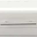 LEIXIUSM Bread Box Bread Box Cupboard Iron Snack Box Desktop Finishing Dust-Proof Storage Box Storage Bin Keeper Food Kitchen Shelf (White)