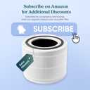 Levoit Core 300-P Air Purifier Genuine Replacement Filter, Core300S-P Filter, AHAM VERIFIDE, Supports HEPA Sleep Mode, High-Efficiency Activated Carbon, Removes Smoke Odor, Allergens,Core 300-RF,1Pack