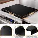 Gas Noodle Board Stove Cover: Mineye Gas Stove Top Cover Stainless Steel, Gas Stove Cover Board for Gas and Electric Stove Range Expanding Kitchen Space, Black, Large Size 30"x 22"x2.6"