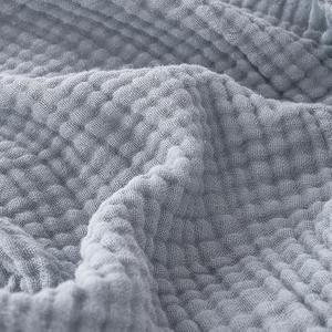 EMME Cotton Muslin Large Throw Blanket Couch Breathable Gauze Blanket Soft Lightweight Bed Blankets Adults (Dusty Blue, 50"x70")