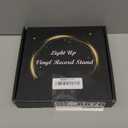 CoolGift Mart Now Playing Vinyl Record Stand Desktop, Light up Record Holder, Wooden Acrylic Display with 16 Color Lights for Albums, Room Decor, Gift for Vinyl Lovers