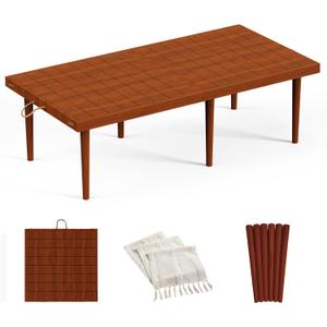 22x44 Inch Boho Low Picnic Wood Table - Foldable Design and 13inch Wood Table Leg for Sitting On The Floor Low Height Floor Picnic Table Encourage A Laid-Back Vibe at Home Or in Nature