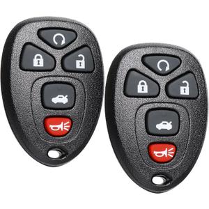 Key Fob Replacement for 06-10 Chevrolet Cobalt, 04-12 Chevy Malibu, 07-09 Pontiac G5, 05-10 G6, 05-08 Grand Prix, 07-10 Saturn Aura Sky, 05-09 Buick Lacrosse Car Keyless Remote, KOBGT04A, 5 Btn, 2Pcs