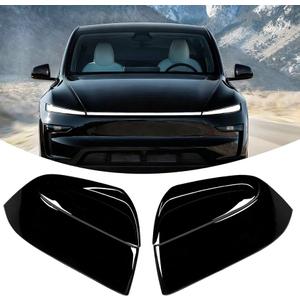 Side Mirror Cover,for Tesla Model Y Turn Signal housing Cover Sets car Accessories Bright Black（Not Fit 2025 Juniper）1pcs