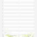 DEZ FURNISHINGS Cordless Zebra Roller Shade, Room Darkening, Dual Layer, 27" W x 72" H, White