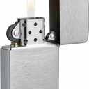 Zippo Classic Brushed Chrome Pocket Lighter - Windproof & Refillable Flip-Top Metal Lighter - Everyday Use Pocket Lighters - Luxury Lighters Made in USA