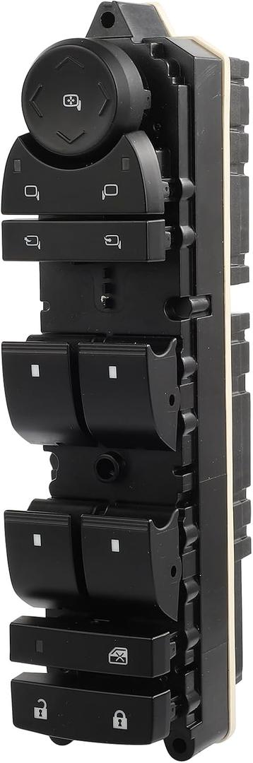 CCIYU Master Power Window Switch Front Driver Side Fit 2007-2014 for Chevy Tahoe Avalanche Silverado Suburban/for GMC Sierra Yukon 1500 2500 3500 Mirror Switch 15093440 15906881 20835553