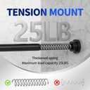 Shower Curtain Rod, 1" Diameter Heavy Duty Tension Shower Rod, Non Slip Adjustable 28-102 inch No Drilling Shower Curtain Rods Spring Tension For Bathroom, Shower Stall, No Rust, Black