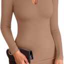 VICHYIE Women Square Neck Ribbed Bodycon Tight Dress Long Sleeve Mid Thigh Pencil Above Knee Dresses (Beige, XL)