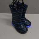 FUNCOO PLUS Toddler Kids Rain Boots Boys Girls Light Up Waterproof Boot with Handles Size 22