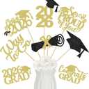 3 x 24Pcs 2026 Graduation Centerpieces Sticks Gold, Class of 2026 Graduation Party Centerpieces Sticks for Tables 2026 Gold 2026 Graduation Table Centerpieces Decorations