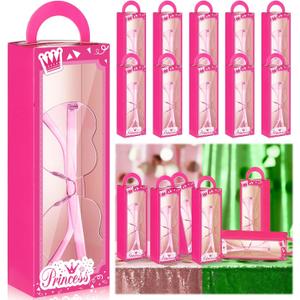ReliThick 20 Set Pink Girls Party Favor Boxes Pink Doll Gift Goodie Boxes with Heart Shaped Sunglasses Candy Treat Bags for Girls Women's Birthday Bachelorette Party Decorations Supplies