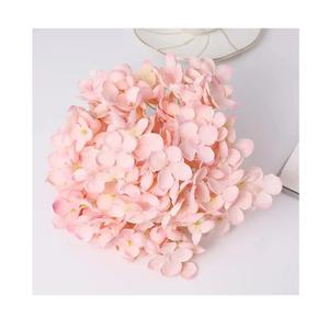 Artificial Hydrangea Flower 20cm Big Flower Head European-Style Simulation Flower Hydrangea Wedding Decoration(Korean Powder), 5 Pack