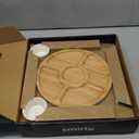 SMIRLY Charcuterie Large Bamboo Cheese Board Set for Serving - House Warming Gifts for New Home, Wedding, Bridal Shower & Birthday, for Women